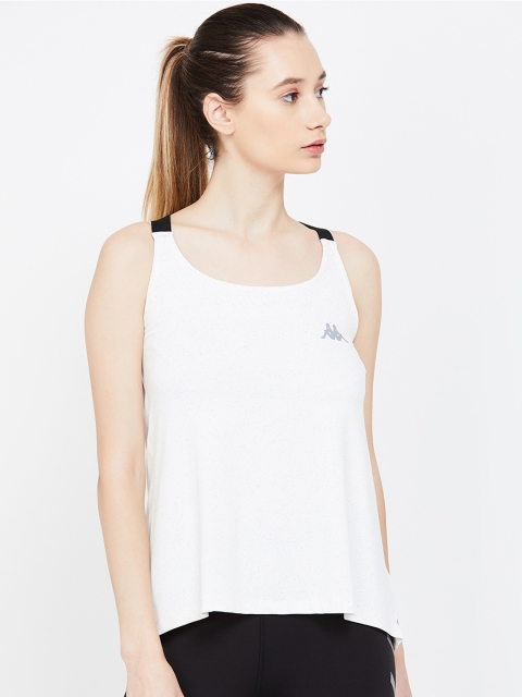 

Kappa Women White Solid A-Line Top