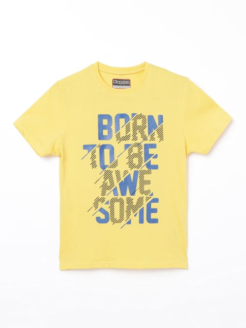 

Kappa Boys Yellow Printed Round Neck T-shirt
