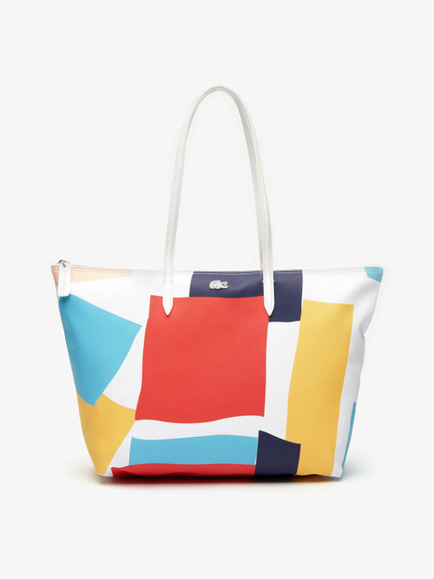 

Lacoste Women L.12.12 Colored Printed Design Large Zip Tote Shoulder Bag, Multi