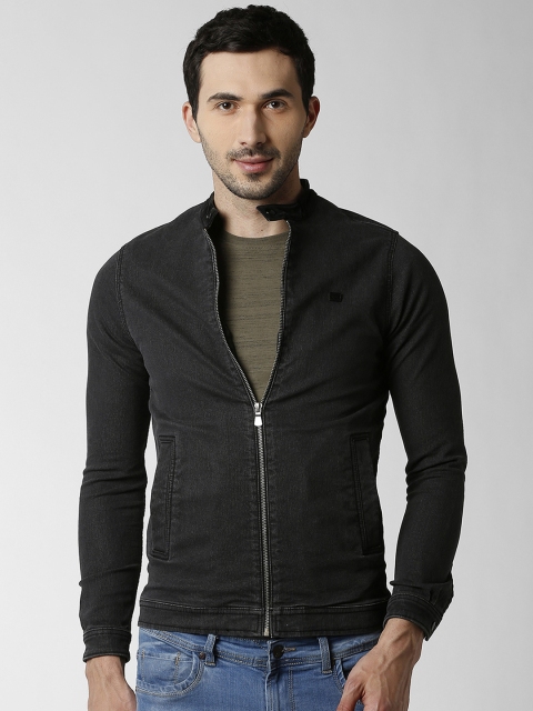 

Peter England Men Black Solid Tailored Jacket