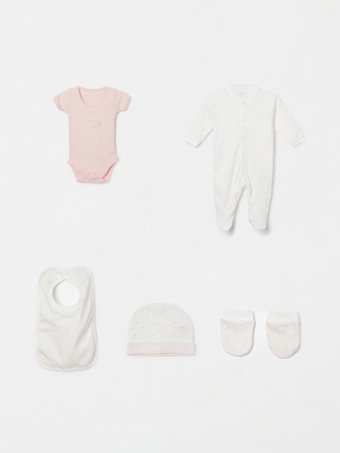 

Juniors by Lifestyle Boys White & Pink Bodysuit with Rompers