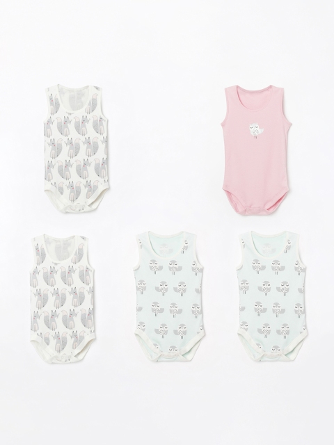 

Juniors by Lifestyle Infant Boys Pack Of 5 Bodysuits, White