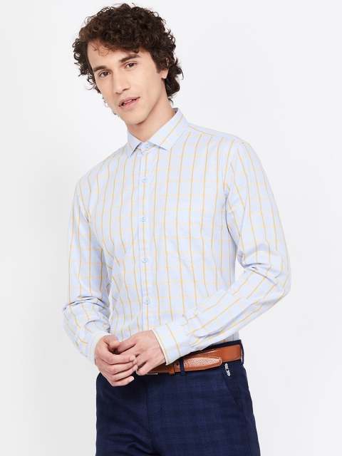 

CODE by Lifestyle Men Blue Slim Fit Checked Casual Shirt