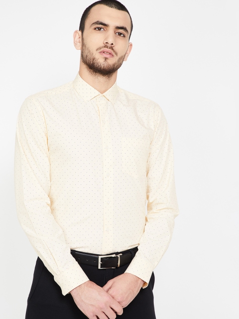 

CODE by Lifestyle Men Yellow Slim Fit Printed Casual Shirt