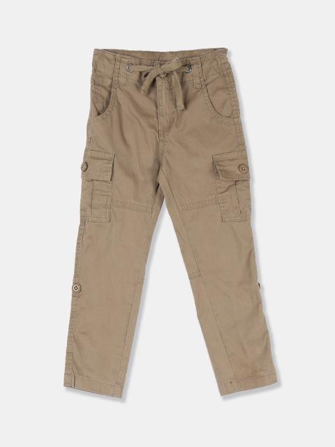 

Cherokee Boys Beige Regular Fit Solid Cargos