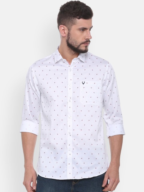 

Allen Solly Men White Slim Fit Printed Casual Shirt