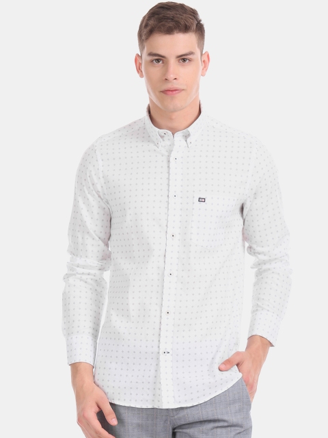 

Arrow Sport Men White Slim Fit Printed Casual Shirt