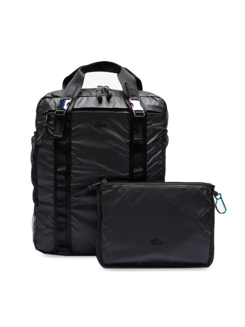 

Lacoste Men Black Solid Backpack