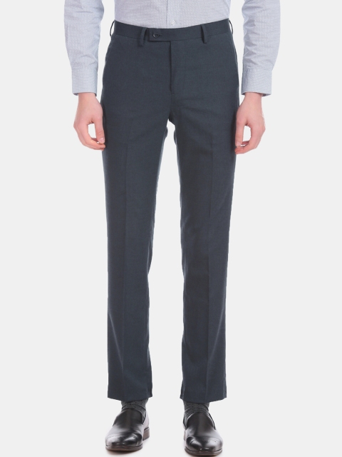 

Arrow Men Navy Blue Tapered Fit Solid Formal Trousers