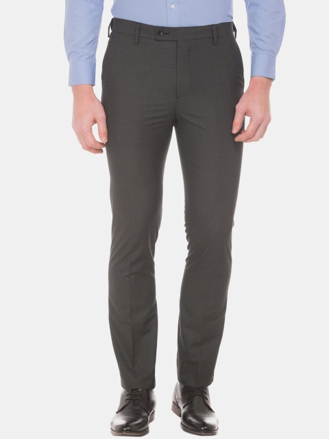 

Arrow Men Grey Tapered Fit Solid Formal Trousers