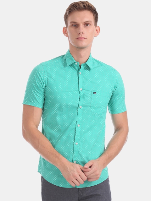 

Arrow Sport Men Green Regular Fit Printed Casual Shirt