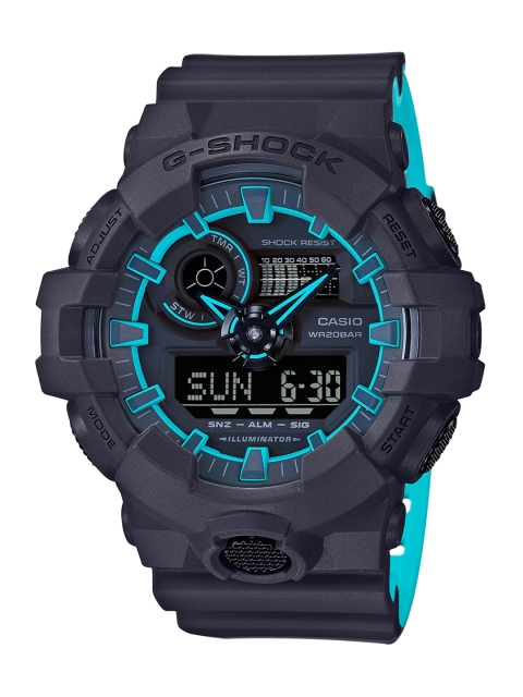 

CASIO G-Shock Men Black Blue Analogue and Digital Watch G762 GA-700SE-1A2DR