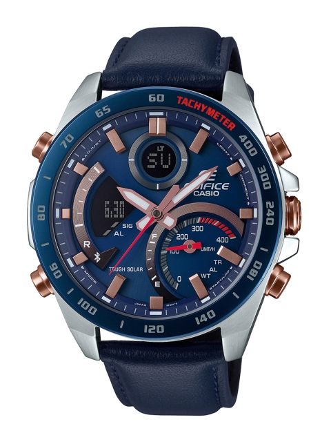 

CASIO Edifice Men Blue Bluetooth Analogue and Digital Leather Watch EX516 ECB-900BL-2ADR
