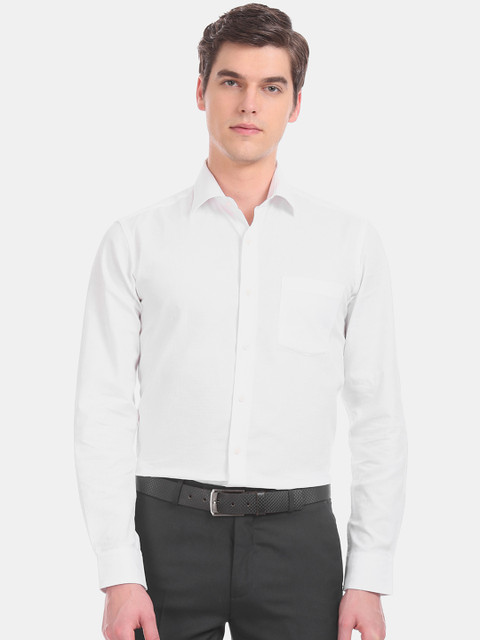 

Arrow Men White Slim Fit Self Design Formal Shirt
