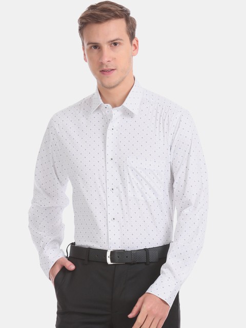 

Arrow Men White Regular Fit Printed Formal Shirt