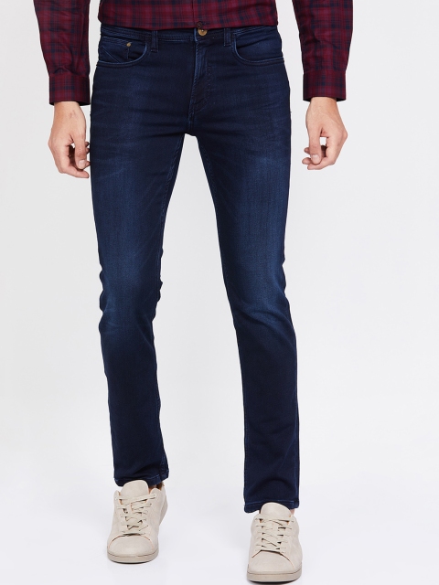 

Forca Men Navy Blue Slim Fit Mid-Rise Clean Look Jeans
