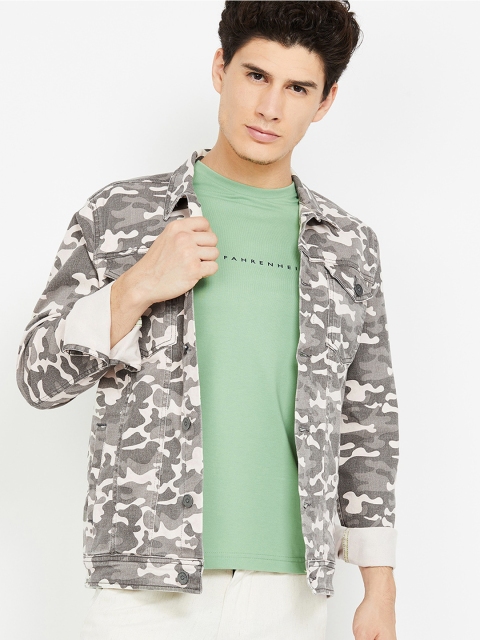 

Forca Men Grey Printed Tailored Jacket