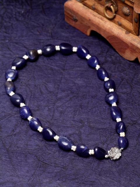

DUGRISTYLE Blue Pearls Sterling Silver Chain