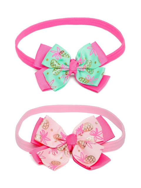 

Toniq Kids Set of 2 Bow Elasticated Hairbands, Pink