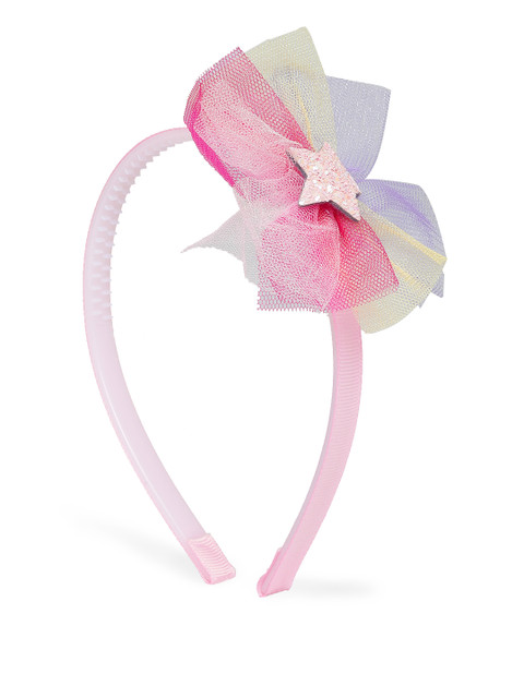 

Toniq Kids Pink Embellished Net Hairband