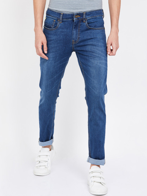 

UCLA Men Blue Skinny Fit Mid-Rise Clean Look Jeans