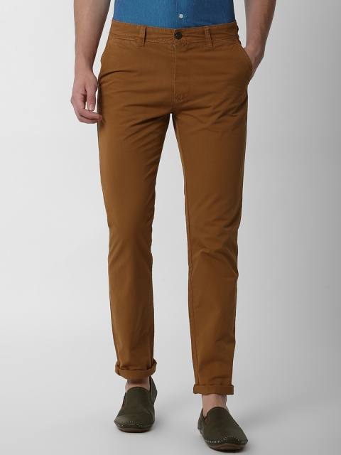 

Peter England Casuals Men Brown Slim Fit Solid Chinos