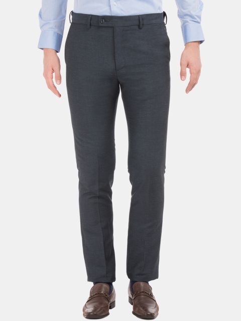 

Arrow Men Navy Blue Tapered Fit Solid Regular Trousers