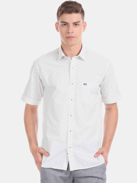 

Arrow Sport Men White Regular Fit Printed Casual Shirt