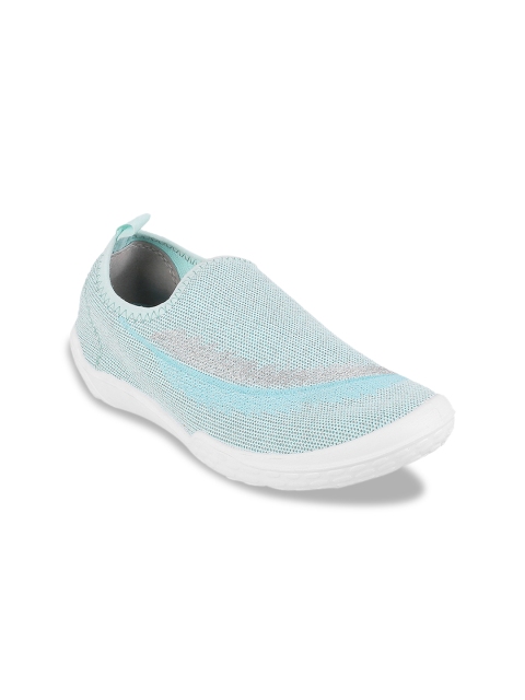 

WALKWAY Women Turquoise Blue Slip-On Sneakers