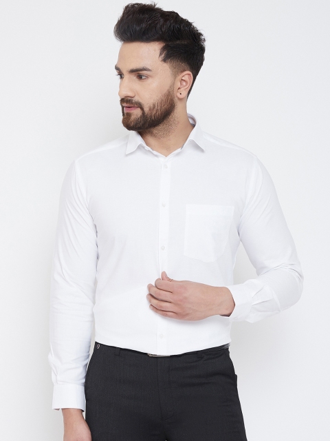 

Canary London Men White Smart Slim Fit Solid Formal Shirt