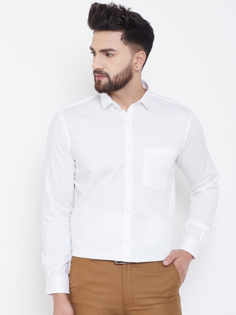 

Canary London Men White Smart Slim Fit Solid Formal Shirt