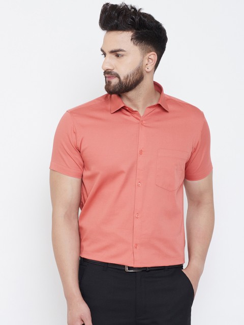 

Canary London Men Rust Orange Regular Fit Solid Formal Shirt