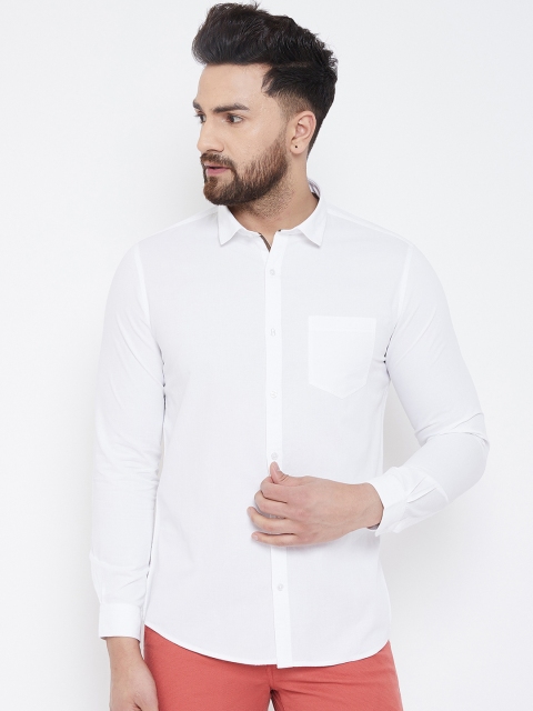 

Canary London Men White Smart Slim Fit Solid Casual Shirt