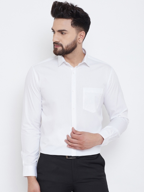 

Canary London Men White Smart Regular Fit Solid Formal Shirt
