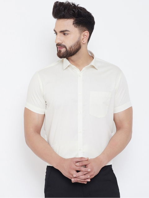 

Canary London Men Beige Smart Regular Fit Solid Formal Shirt