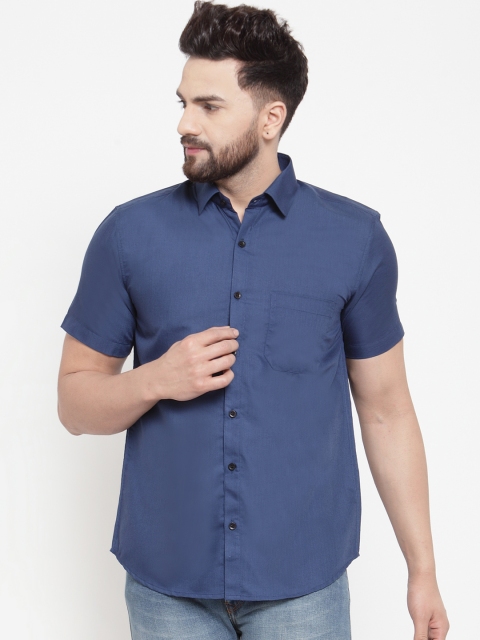 

JAINISH Men Blue Classic Slim Fit Solid Casual Shirt