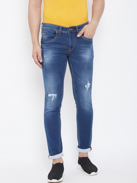 

American Archer Men Blue Skinny Fit Low-Rise Mildly Distressed Stretchable Jeans