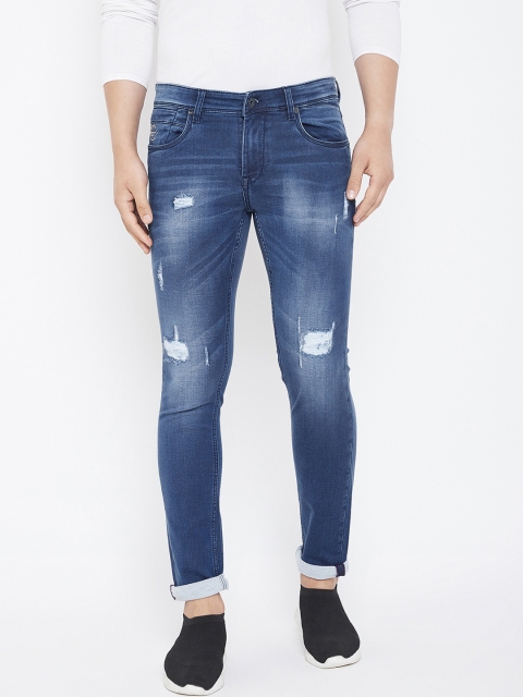 

American Archer Men Blue Skinny Fit Low-Rise Mildly Distressed Stretchable Jeans