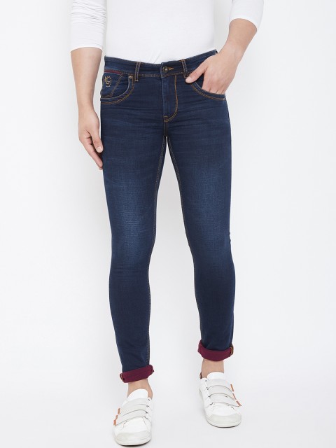 

American Archer Men Blue Skinny Fit Low-Rise Clean Look Stretchable Jeans