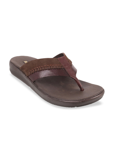 

Mochi Men Maroon Leather Comfort Sandals