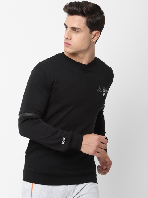 

SKULT by Shahid Kapoor Men Black Solid Sweatshirt