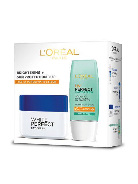 

L'Oreal Women Set of White Perfect Day Cream & UV Perfect Matte and Fresh Sunscreen