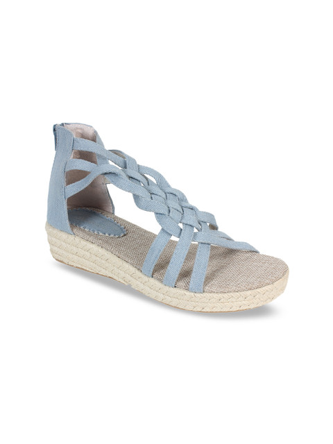 

Footilicious Women Blue Textured Platforms
