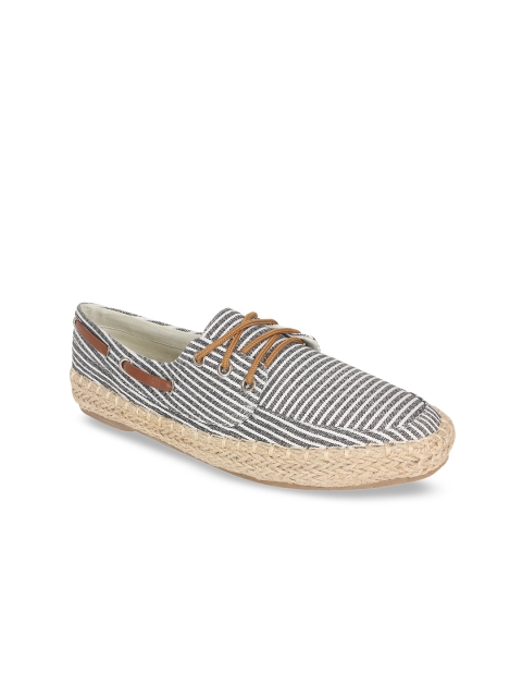 

Footilicious Women Black & Off-White Striped Espadrilles