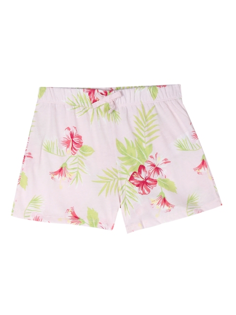 

The Childrens Place Girls Pink Printed Regular Fit Regular Shorts