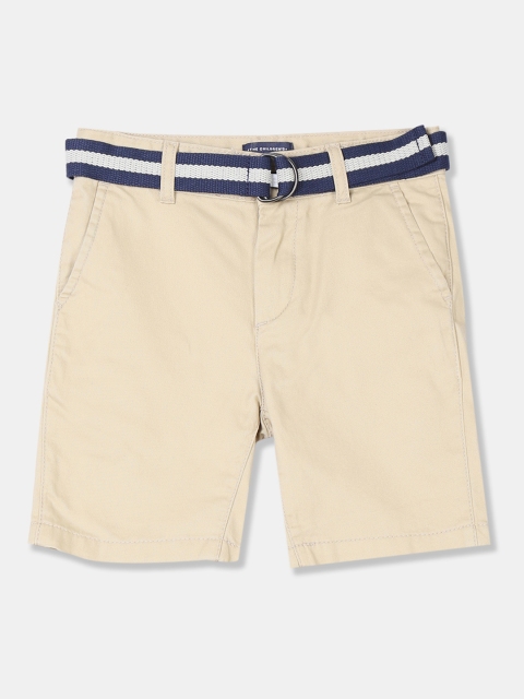 

The Childrens Place Boys Beige Solid Regular Fit Chino Shorts