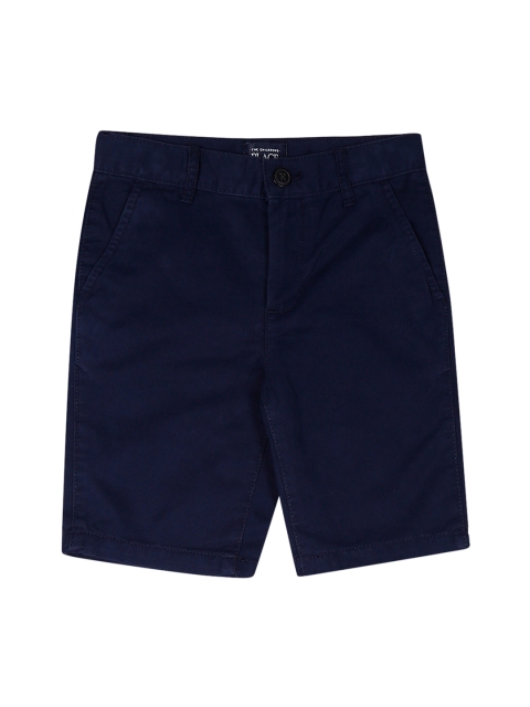 

The Childrens Place Boys Navy Blue Solid Regular Fit Regular Shorts