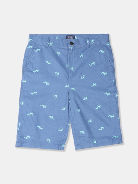 

The Childrens Place Boys Blue Printed Regular Fit Regular Shorts