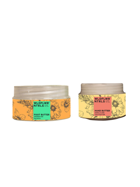 

Wildflower Naturals Foot Butter with Orange & Hand Butter with Vanilla, Multi