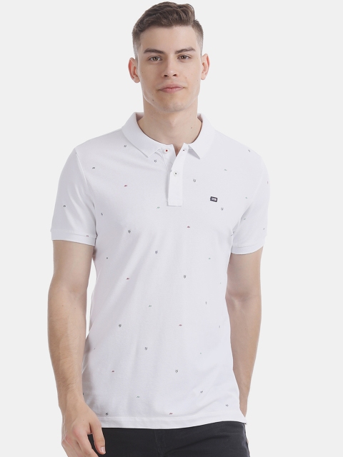 

Arrow Sport Men White Printed Polo Collar T-shirt